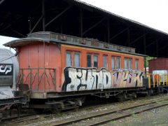 
Old carriages at Regua station, April 2012